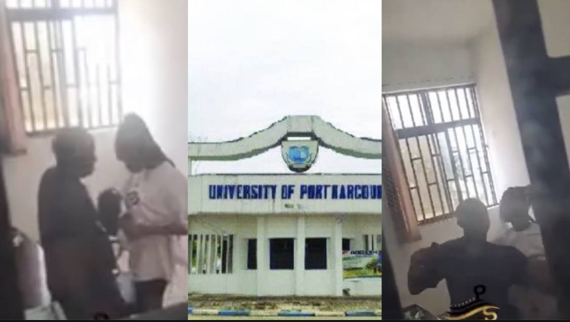 UNIPORT Lecturer caught on camera molesting female student [video]