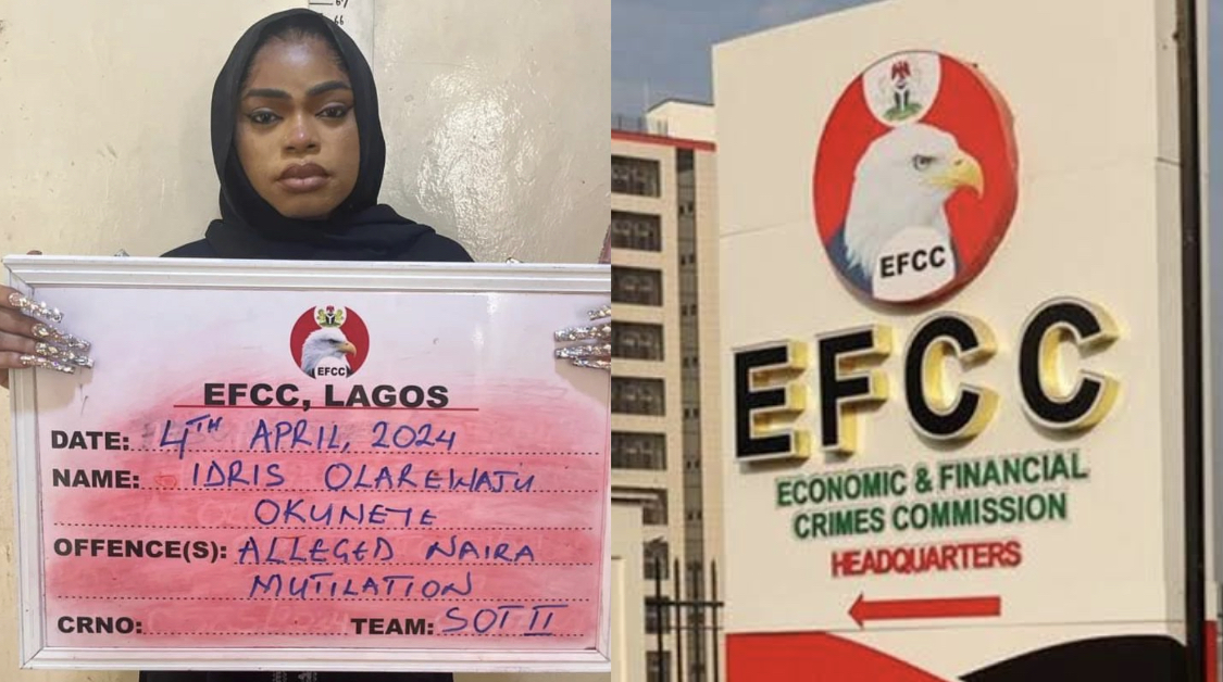 EFCC Parades Crossdresser Bobrisky over Naira Abuse [photos]