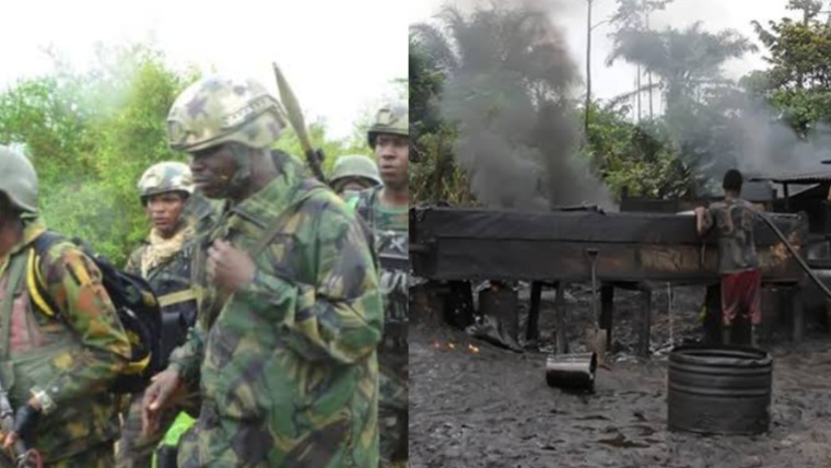 Over 50 Illegal Refining Sites Uncovered by Military in Bayelsa Forest