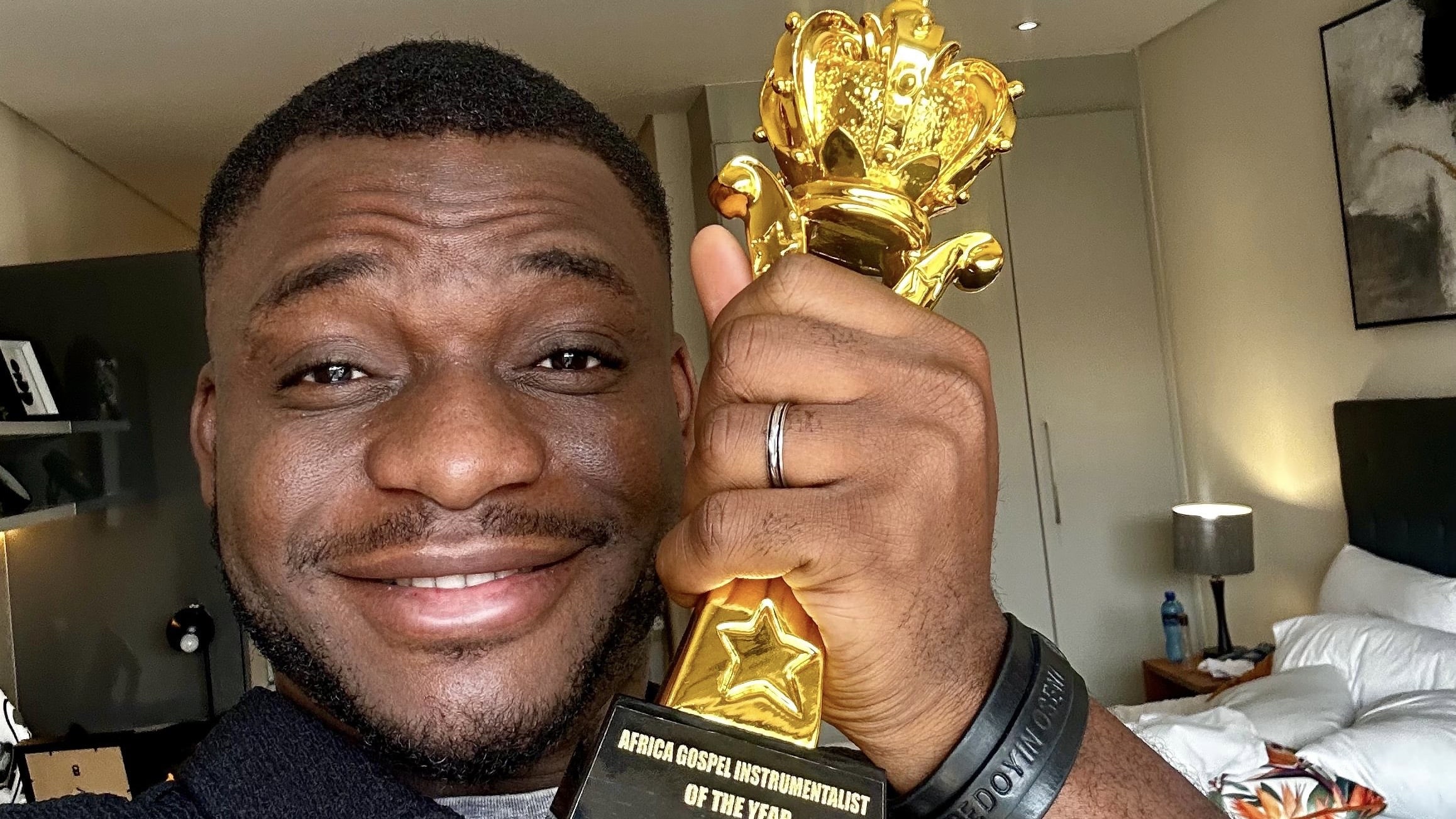 Nigerian saxophonist Adedoyin Oseni wins african gospel instrumentalist of the year Nigerian saxophonist Adedoyin Oseni wins african gospel instrumentalist of the year