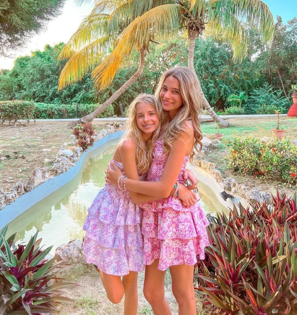 a picture of maya and her younger sister sabrina 