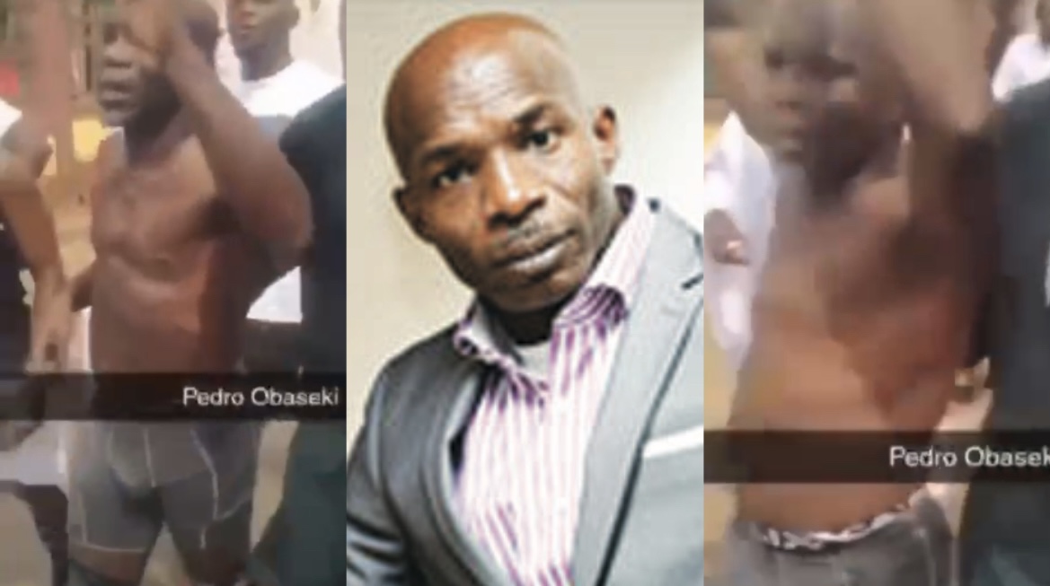 Former Edo State governor’s cousin Pedro Obaseki stripped, dragged into Oba Palace by thugs (VIDEO)