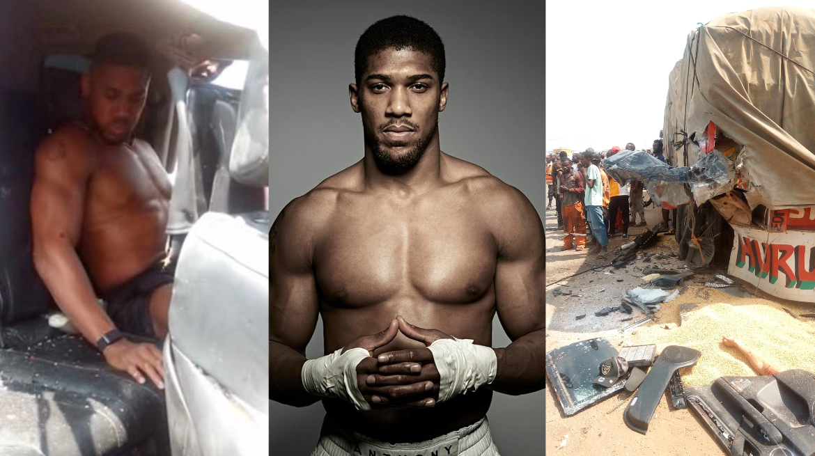 Two die as Anthony Joshua narrowly survives car accident in Ogun
