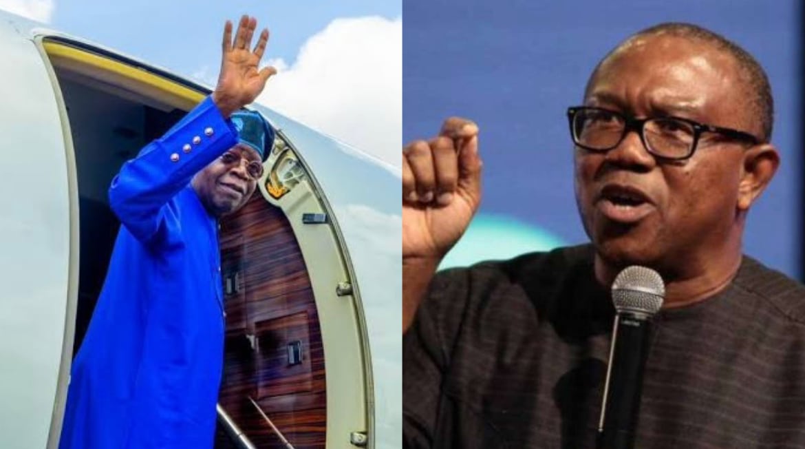 Peter Obi condemns Tinubu over foreign trips