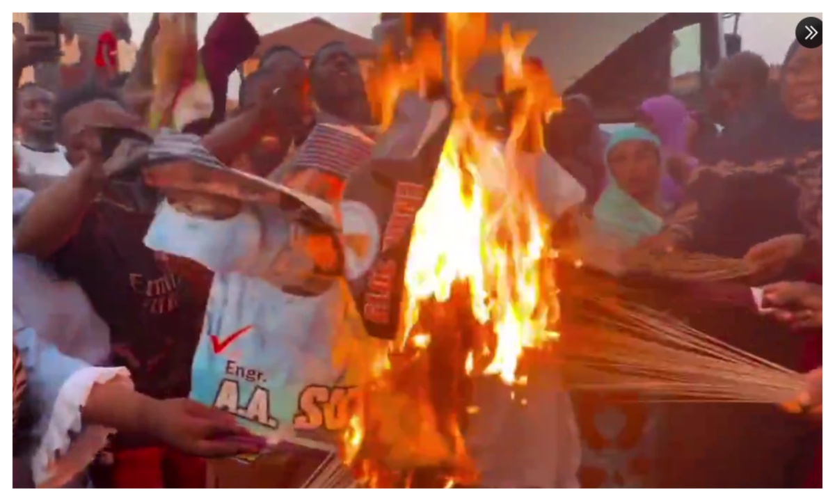 2027: Nigerian Governor Campaign Posters Burnt Down